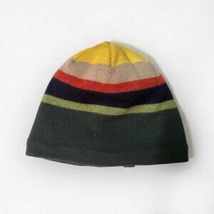 Prana Wool Beanie Hat, Boy’s One Size 6-8 Years, Green Stripe